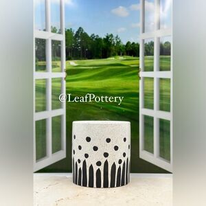 Miss Polka Dots Black/White  Ceramic Planter Pot without drainage hole